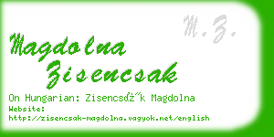 magdolna zisencsak business card